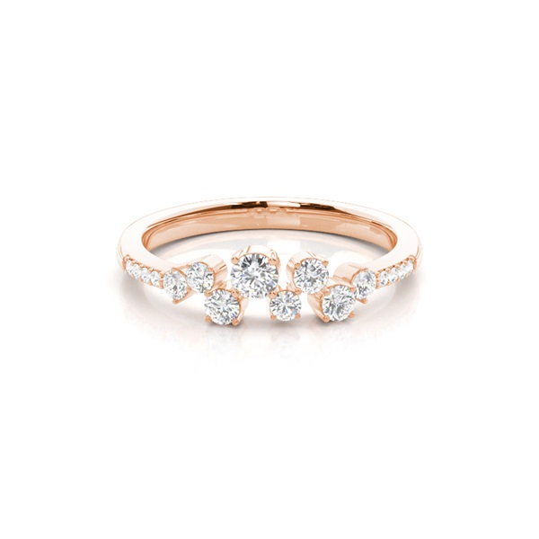 Prong Set Diamond Half Eternity Ring