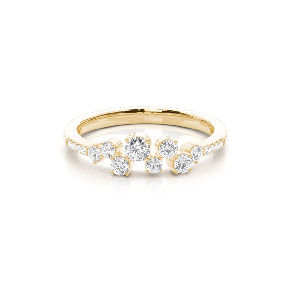 Prong Set Diamond Half Eternity Ring