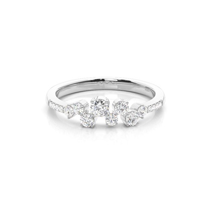 Prong Set Diamond Half Eternity Ring