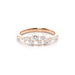 Prong Set Diamond Half Eternity Ring