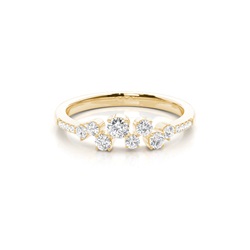 Prong Set Diamond Half Eternity Ring