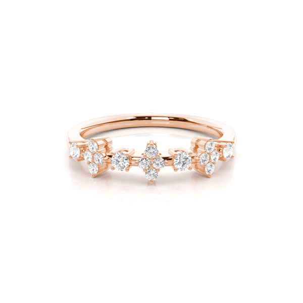 Prong Set Diamond Half Eternity Ring