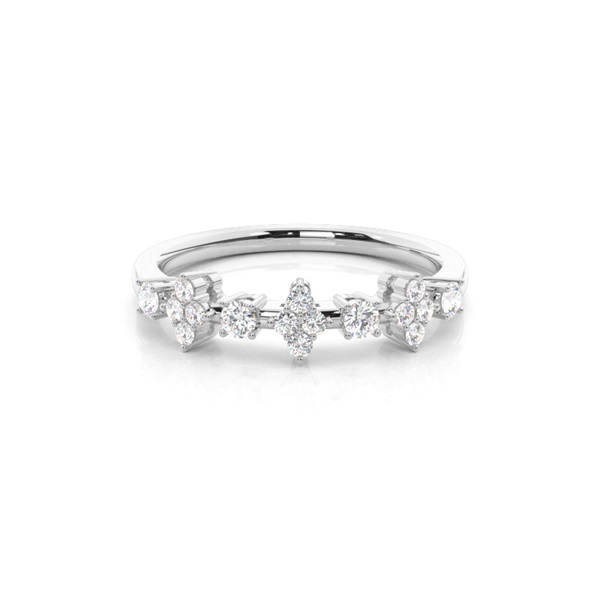 Prong Set Diamond Half Eternity Ring