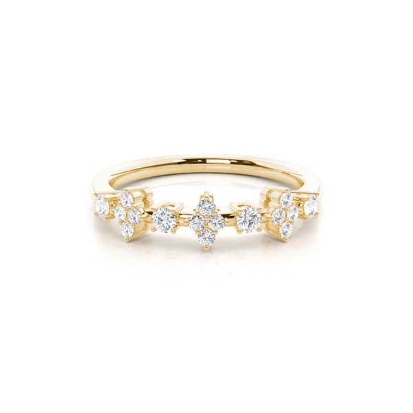 Prong Set Diamond Half Eternity Ring