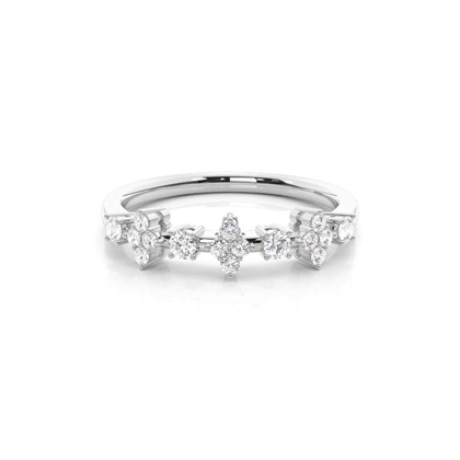 Prong Set Diamond Half Eternity Ring