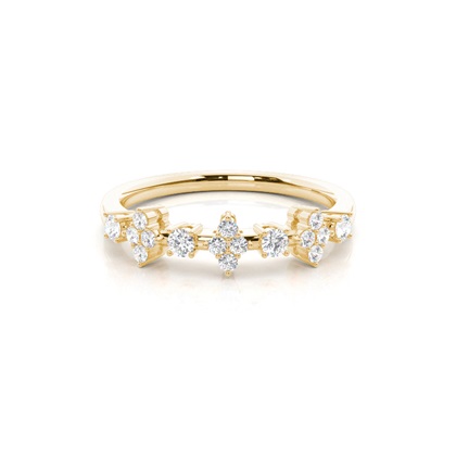 Prong Set Diamond Half Eternity Ring