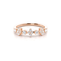 Prong Set Diamond Half Eternity Ring