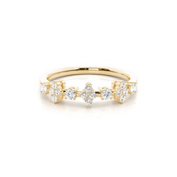 Prong Set Diamond Half Eternity Ring