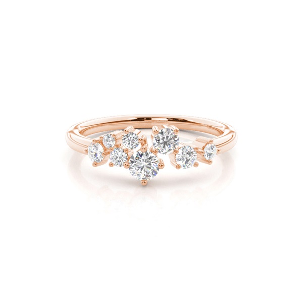 Prong Set Diamond Half Eternity Ring