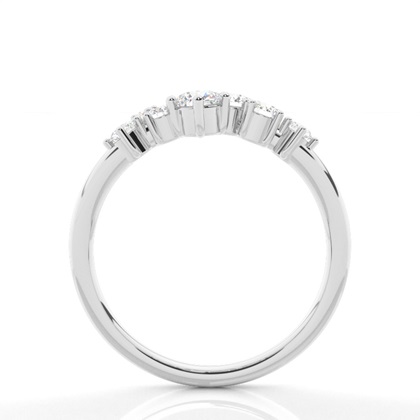 Prong Set Diamant Halb Ewigkeit Ring