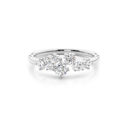 Prong Set Diamond Half Eternity Ring
