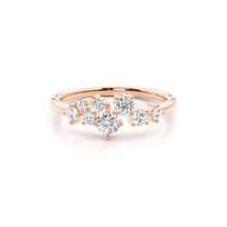 Prong Set Diamond Half Eternity Ring