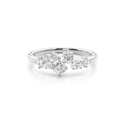 Prong Set Diamant Halb Ewigkeit Ring