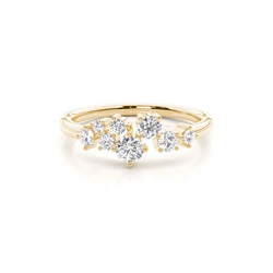 Prong Set Diamond Half Eternity Ring