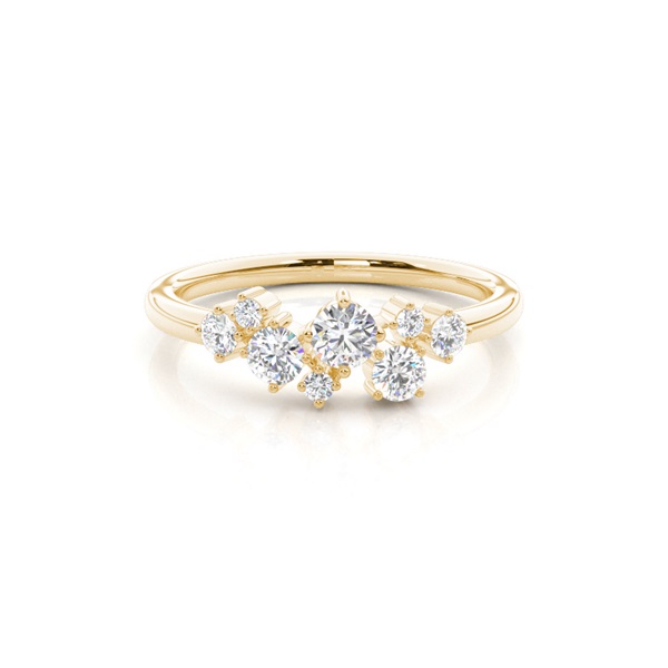 Prong Set Diamond Half Eternity Ring