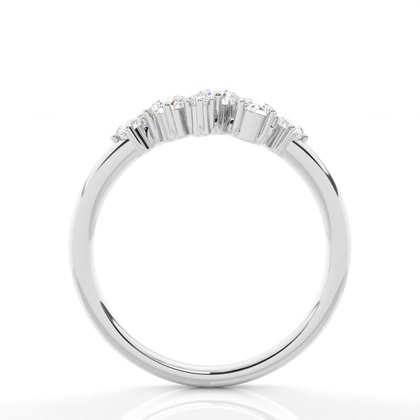 Prong Set Diamant Halb Ewigkeit Ring