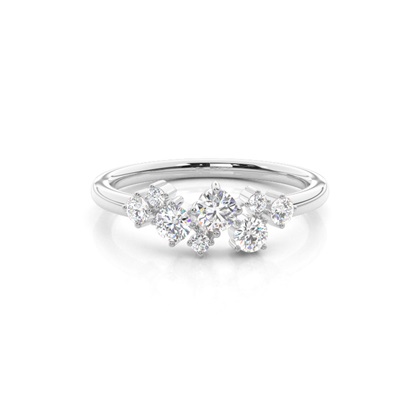 Prong Set Diamond Half Eternity Ring
