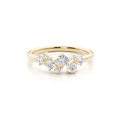 Prong Set Diamond Half Eternity Ring