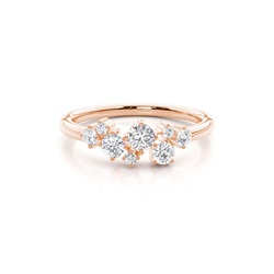 Prong Set Diamond Half Eternity Ring