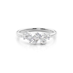 Prong Set Diamant Halb Ewigkeit Ring