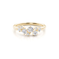 Prong Set Diamond Half Eternity Ring