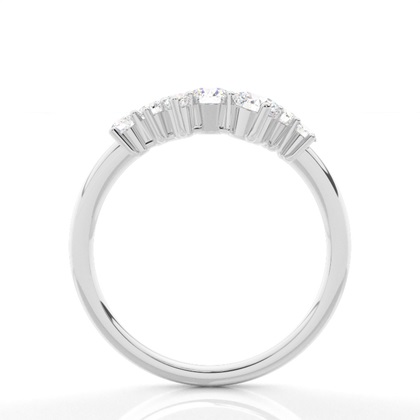 Prong Set Diamant Halb Ewigkeit Ring