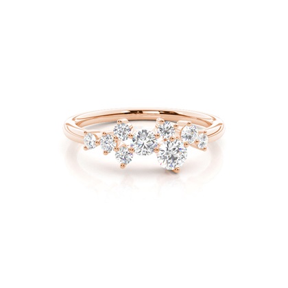 Prong Set Diamond Half Eternity Ring
