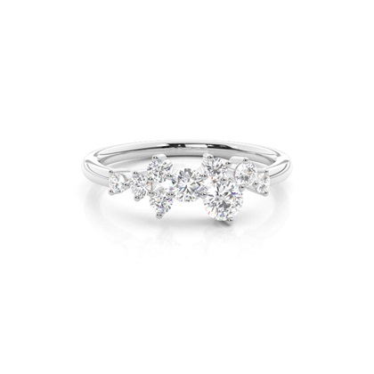 Prong Set Diamond Half Eternity Ring