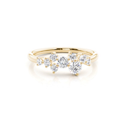 Prong Set Diamond Half Eternity Ring