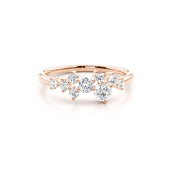 Prong Set Diamond Half Eternity Ring