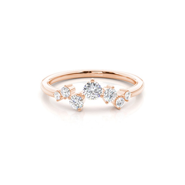Prong Set Diamond Half Eternity Ring