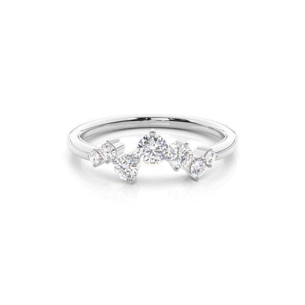 Prong Set Diamond Half Eternity Ring