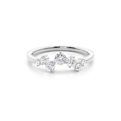 Prong Set Diamond Half Eternity Ring