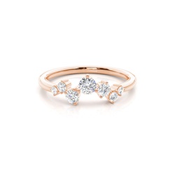 Prong Set Diamond Half Eternity Ring
