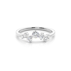 Prong Set Diamond Half Eternity Ring