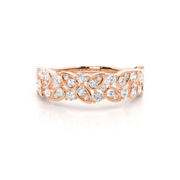 Prong Set Diamond Half Eternity Ring