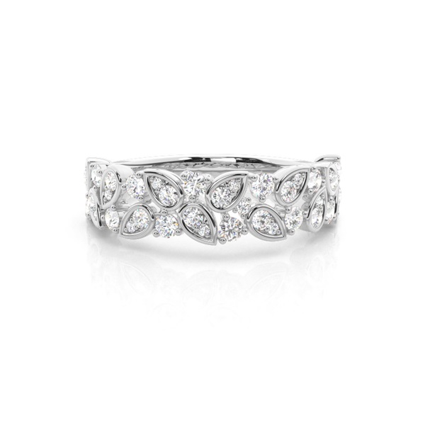 Prong Set Diamond Half Eternity Ring