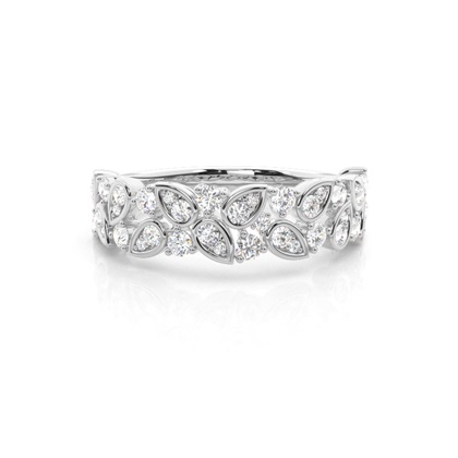 Prong Set Diamond Half Eternity Ring
