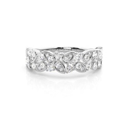 Prong Set Diamond Half Eternity Ring