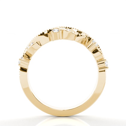 Prong Set Diamant Halb Ewigkeit Ring