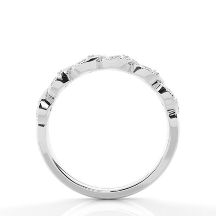 Prong Set Diamant Halb Ewigkeit Ring