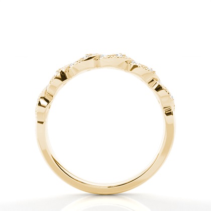 Prong Set Diamant Halb Ewigkeit Ring