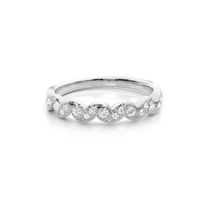 Prong Set Diamond Half Eternity Ring