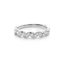 Prong Set Diamant Halb Ewigkeit Ring