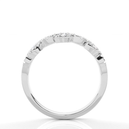 Prong Set Diamant Halb Ewigkeit Ring