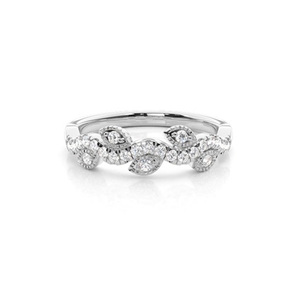 Prong Set Diamond Half Eternity Ring