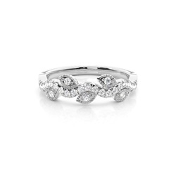 Prong Set Diamant Halb Ewigkeit Ring