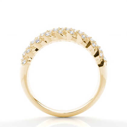 Gemeinsamer Prong Rahmen diamant halb Ewigkeit Ring