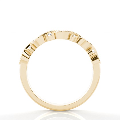 Prong Set Diamant Halb Ewigkeit Ring