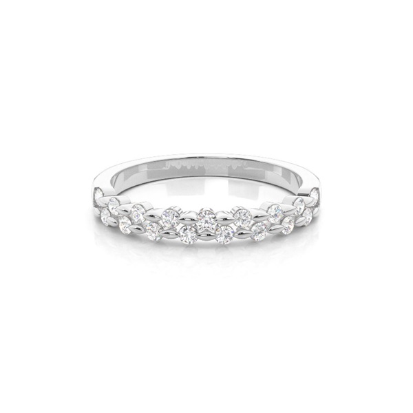 Channel Set Diamond Half Eternity Ring